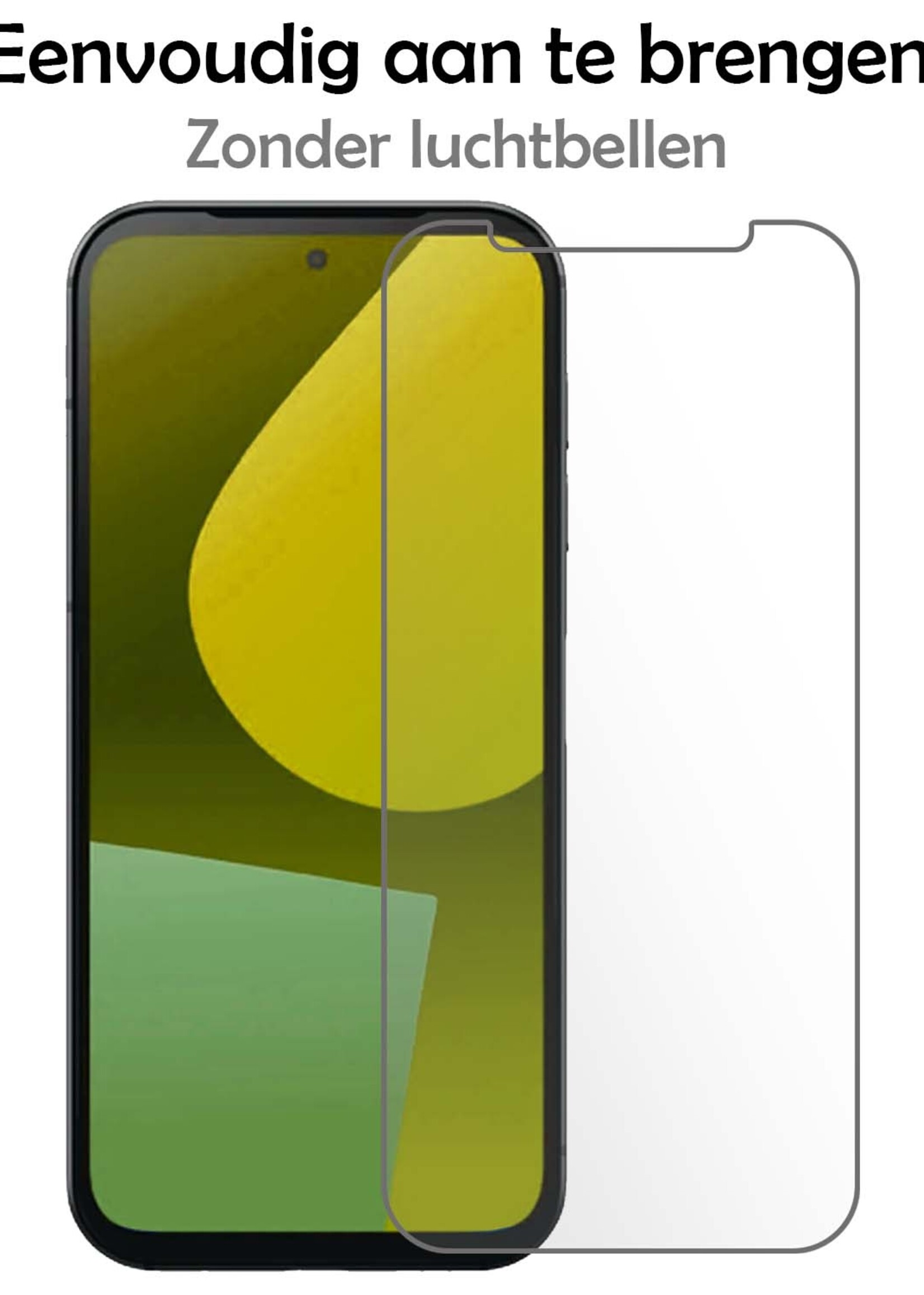 LUQ Hoesje Geschikt voor Fairphone 5 Hoesje Shockproof Case Siliconen Met Screenprotector - Hoes Geschikt voor Fairphone 5 Hoes Cover Siliconen - Transparant