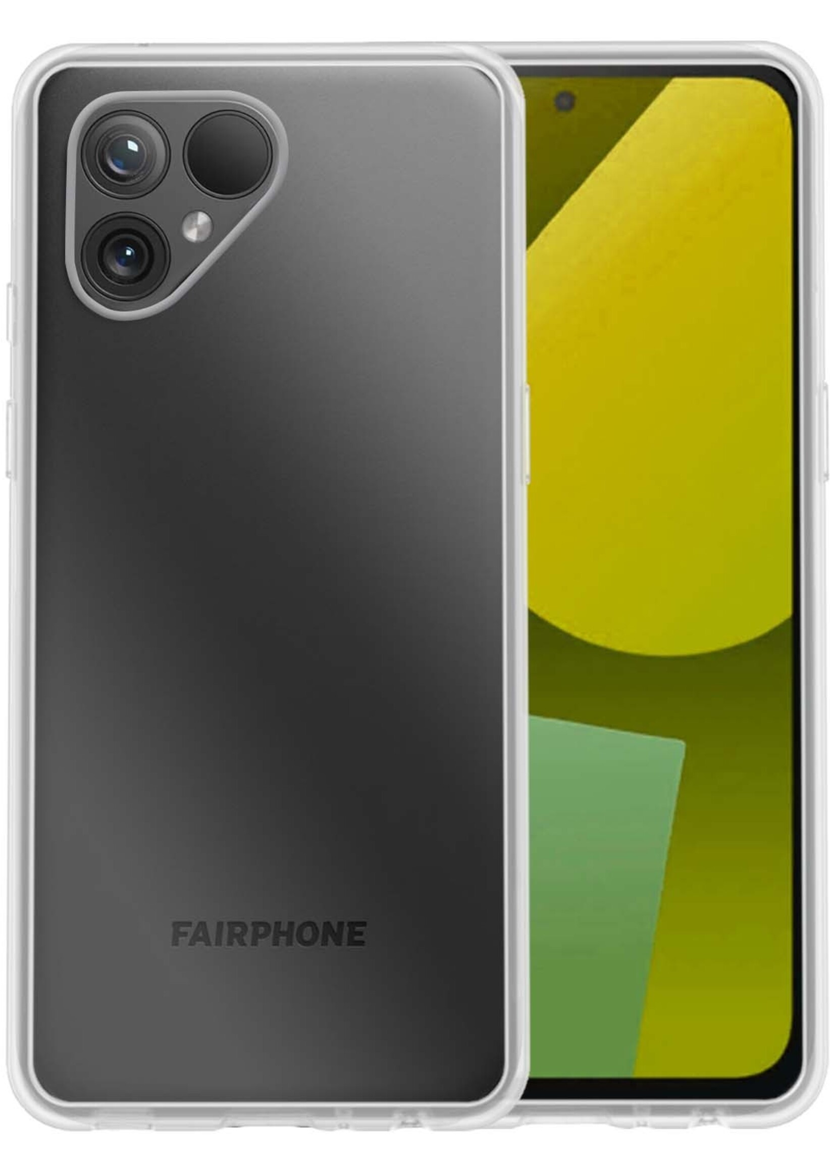 LUQ Hoesje Geschikt voor Fairphone 5 Hoesje Siliconen Case - Hoes Geschikt voor Fairphone 5 Hoes Siliconen - Transparant
