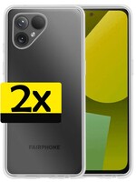LUQ LUQ Fairphone 5 Hoesje Siliconen - Transparant - 2 PACK