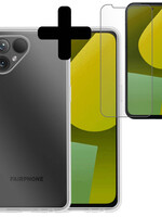 LUQ LUQ Fairphone 5 Hoesje Siliconen Met Screenprotector - Transparant