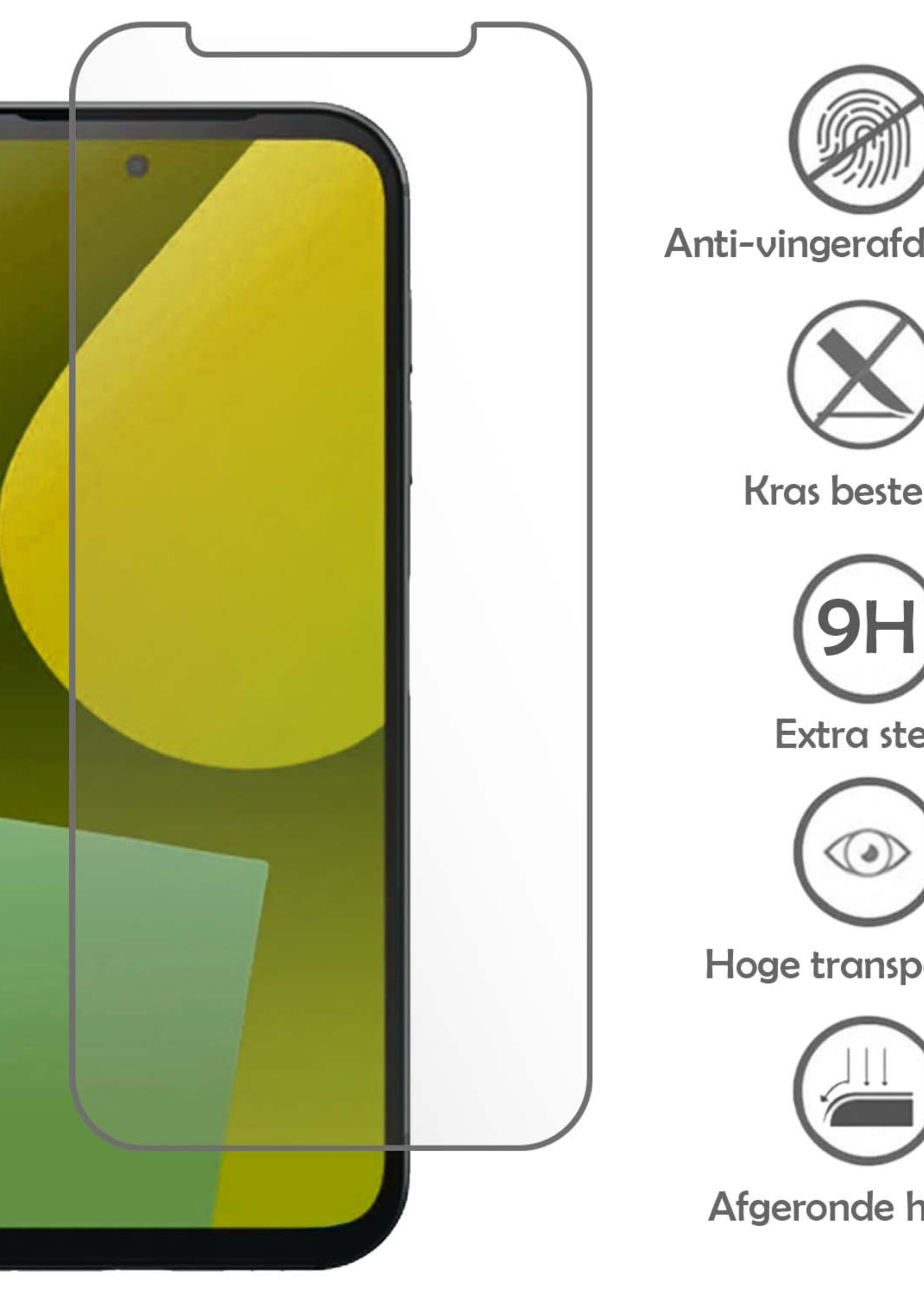 LUQ Hoesje Geschikt voor Fairphone 5 Hoesje Siliconen Case Met Screenprotector - Hoes Geschikt voor Fairphone 5 Hoes Siliconen - Transparant