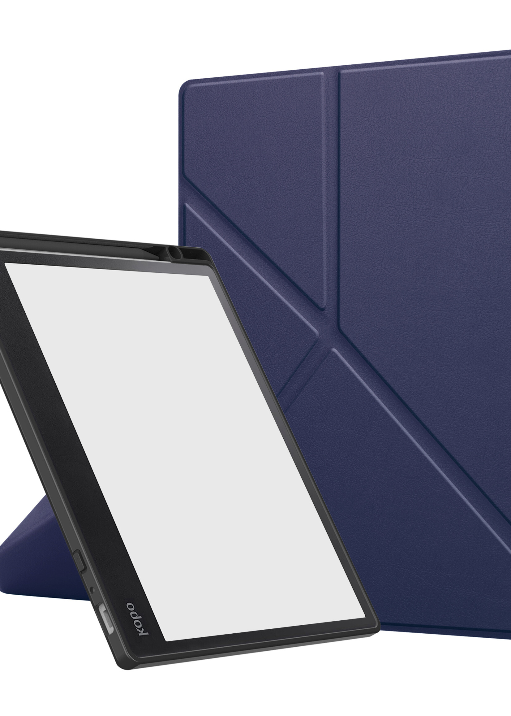 LUQ Hoesje Geschikt voor Kobo Elipsa 2E Hoes Bescherm Hoesje Case Luxe Sleep Cover Met Screenprotector - Donkerblauw