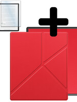 LUQ LUQ Kobo Elipsa 2E Hoesje Met Screenprotector - Rood
