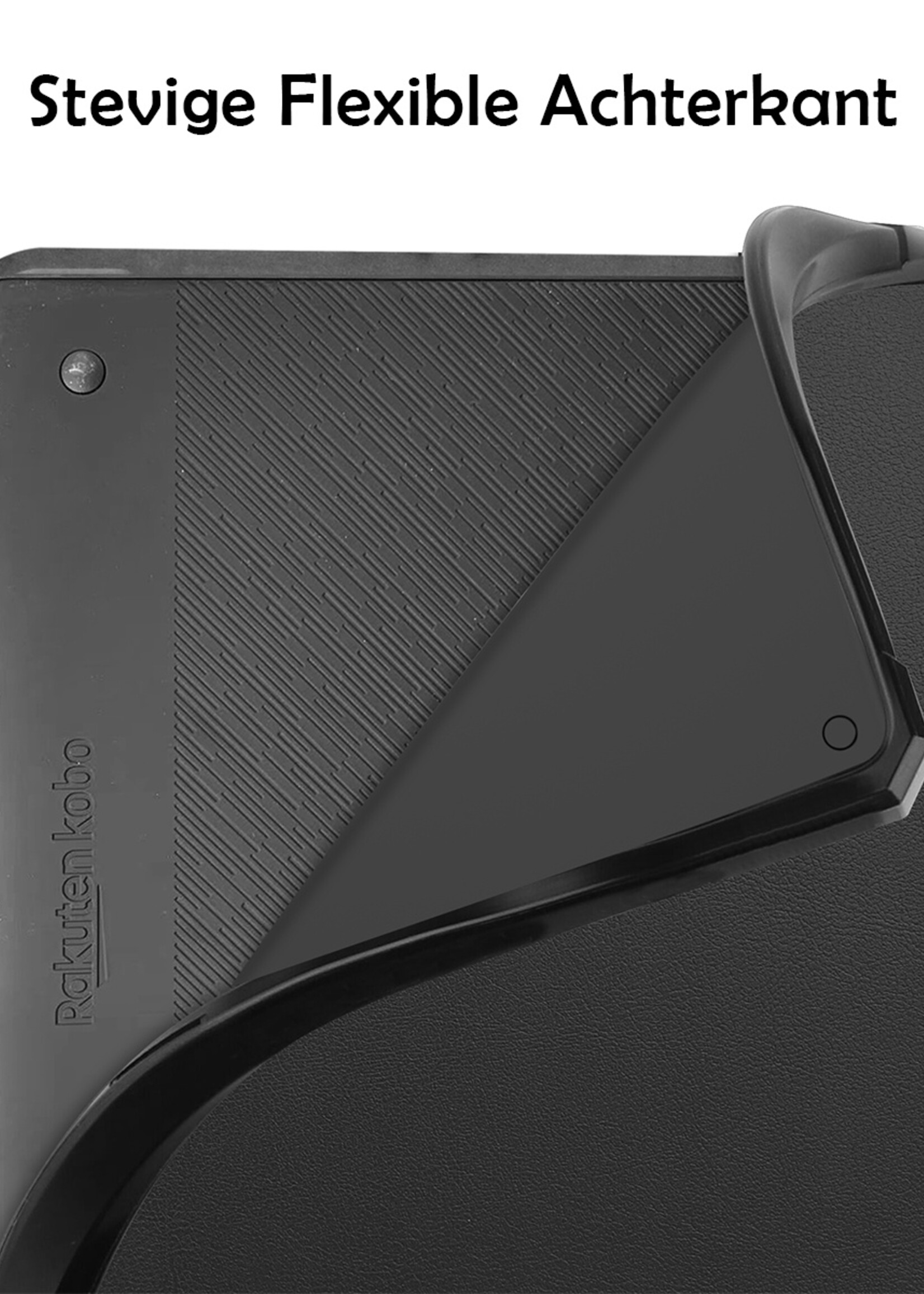 LUQ Hoesje Geschikt voor Kobo Elipsa 2E Hoes Bescherm Hoesje Case Luxe Sleep Cover Met Screenprotector - Zwart