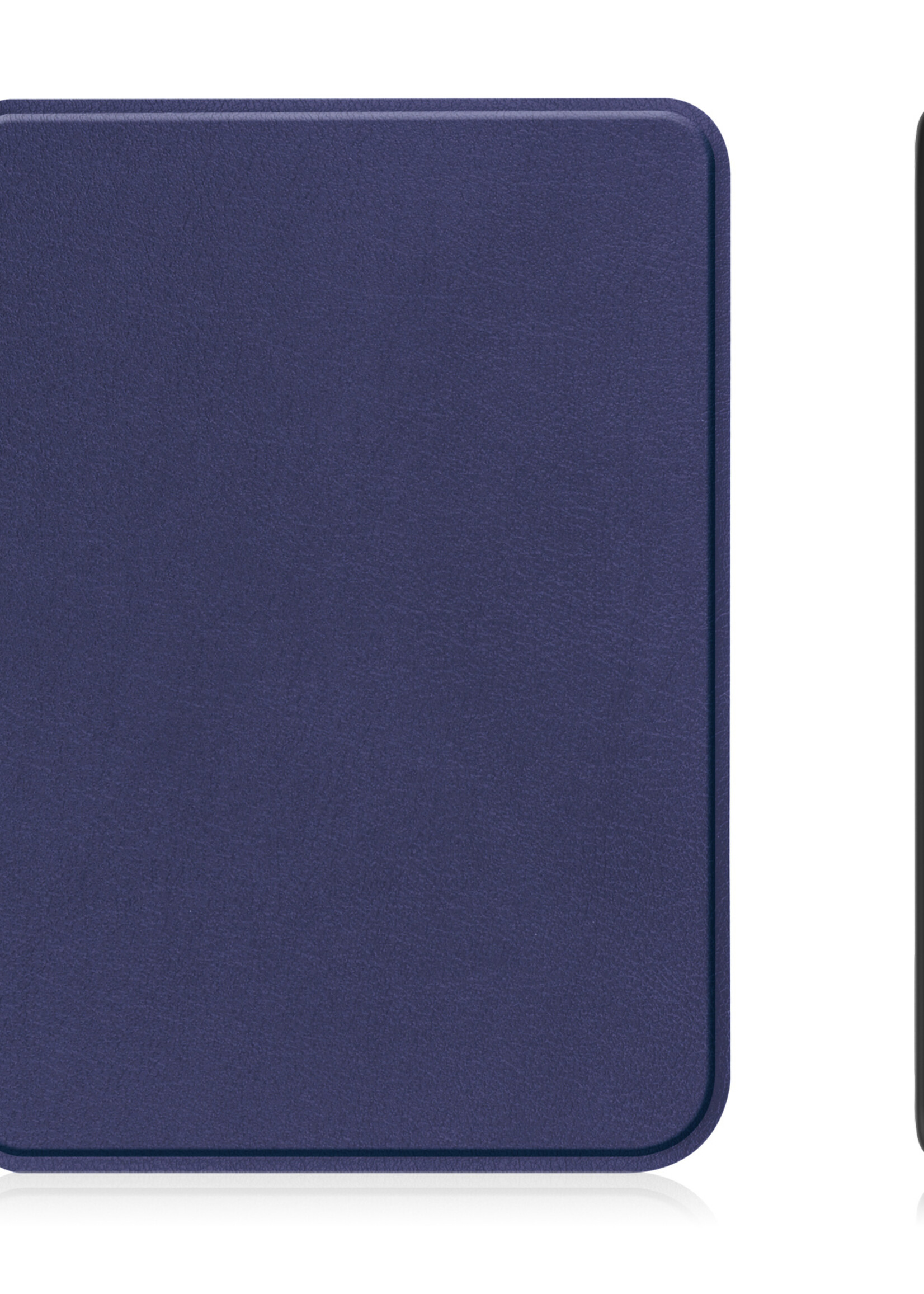 LUQ Hoesje Geschikt voor Kobo Clara 2E Hoes Bescherm Hoesje Case Luxe Sleep Cover Met Screenprotector - Donkerblauw