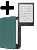 LUQ LUQ Kobo Clara 2E Hoesje Met Screenprotector - Donkergroen