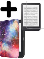 LUQ LUQ Kobo Clara 2E Hoesje Met Screenprotector - Galaxy