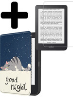 LUQ LUQ Kobo Clara 2E Hoesje Met Screenprotector - Kat