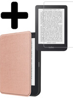 LUQ LUQ Kobo Clara 2E Hoesje Met Screenprotector - Rose Goud