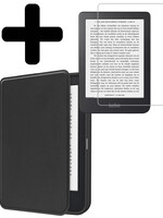 LUQ LUQ Kobo Clara 2E Hoesje Met Screenprotector - Zwart