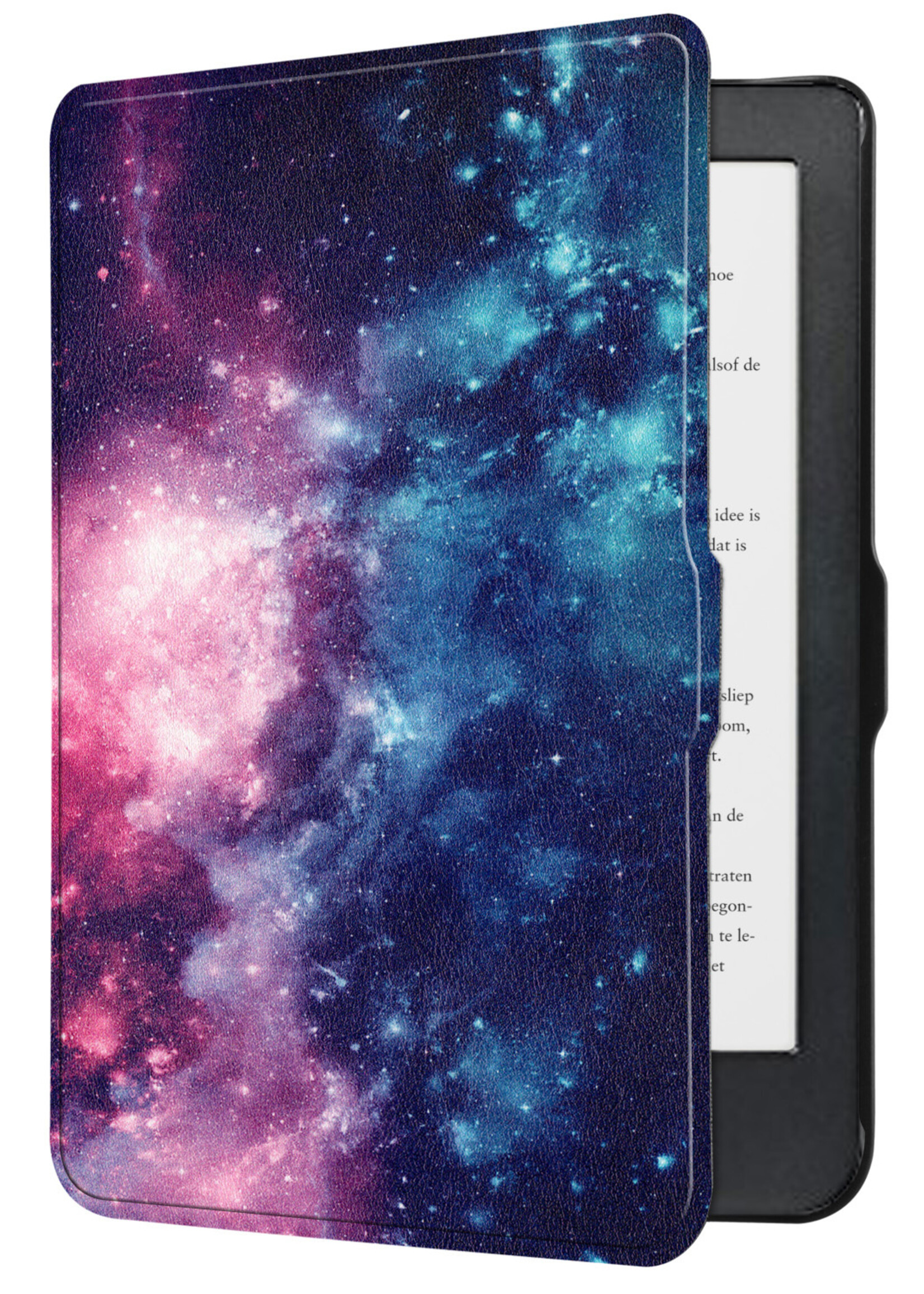 LUQ Hoesje Geschikt voor Kobo Clara HD Hoes Bescherm Hoesje Case Luxe Sleep Cover Met Screenprotector - Galaxy