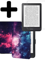 LUQ LUQ Kobo Clara HD Hoesje Met Screenprotector - Galaxy