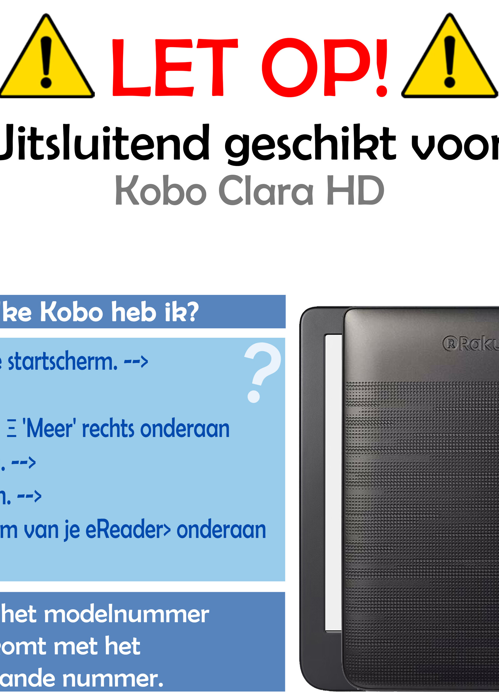 LUQ Hoesje Geschikt voor Kobo Clara HD Hoes Bescherm Hoesje Case Luxe Sleep Cover Met Screenprotector - Galaxy