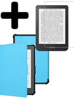 LUQ LUQ Kobo Clara HD Hoesje Met Screenprotector - Licht Blauw