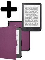 LUQ LUQ Kobo Clara HD Hoesje Met Screenprotector - Paars