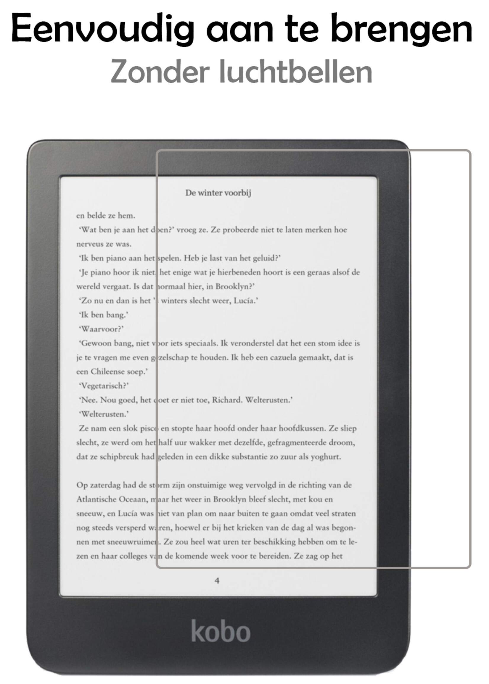 LUQ Hoesje Geschikt voor Kobo Clara HD Hoes Bescherm Hoesje Case Luxe Sleep Cover Met Screenprotector - Don't Touch Me