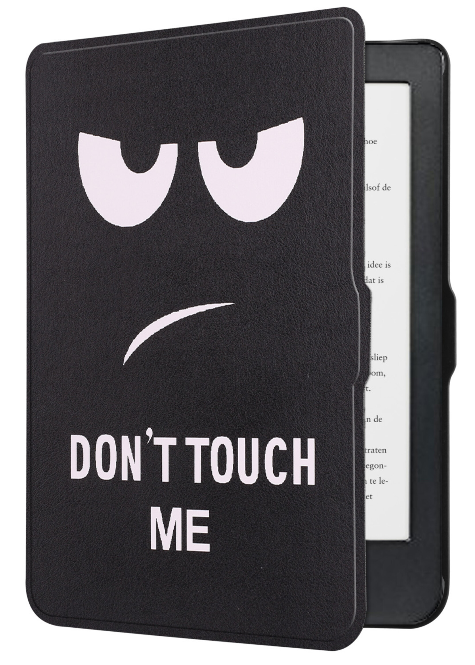 LUQ Hoesje Geschikt voor Kobo Clara HD Hoes Bescherm Hoesje Case Luxe Sleep Cover Met Screenprotector - Don't Touch Me