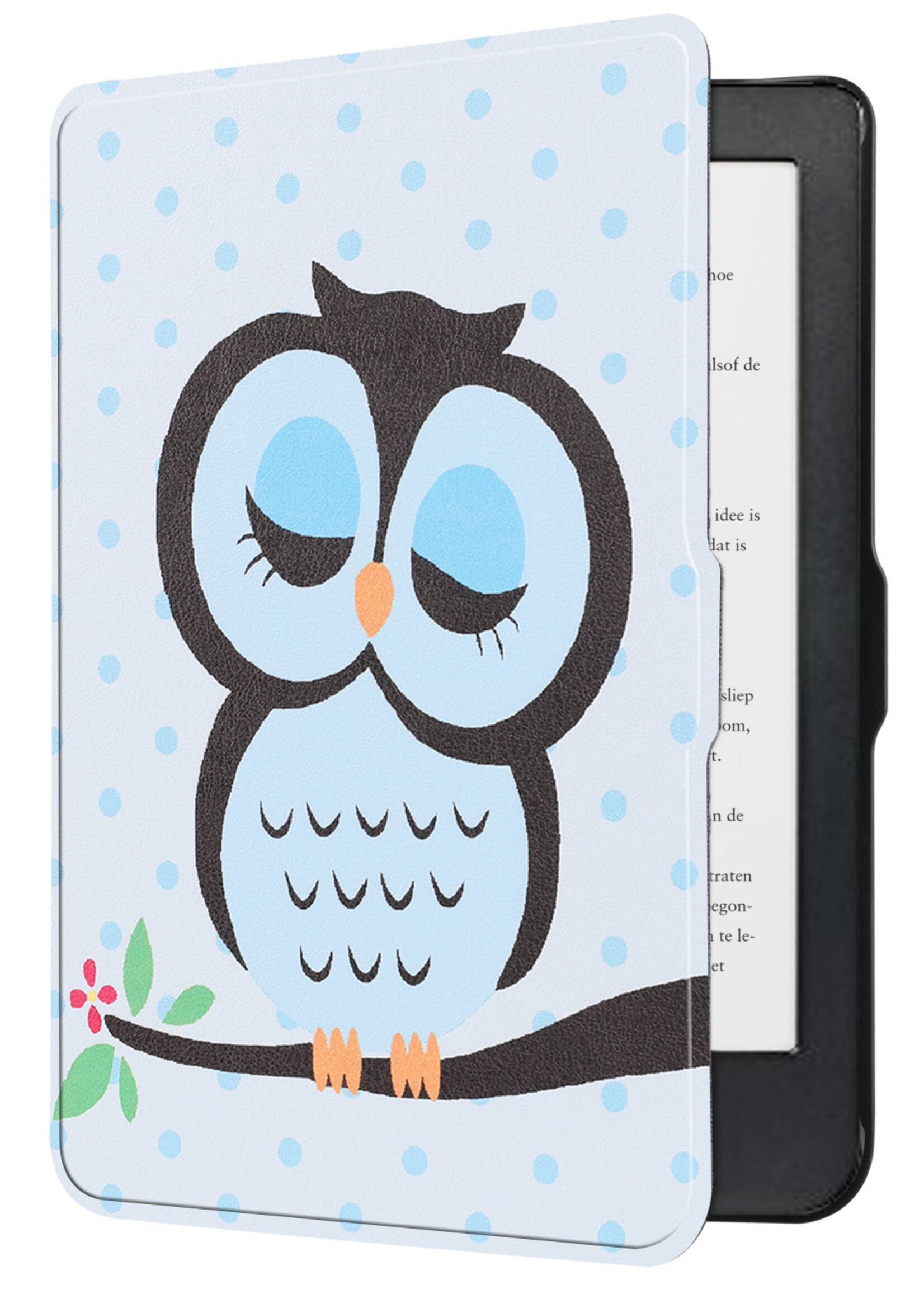 LUQ Hoesje Geschikt voor Kobo Clara HD Hoes Bescherm Hoesje Case Luxe Sleep Cover Met Screenprotector - Uil