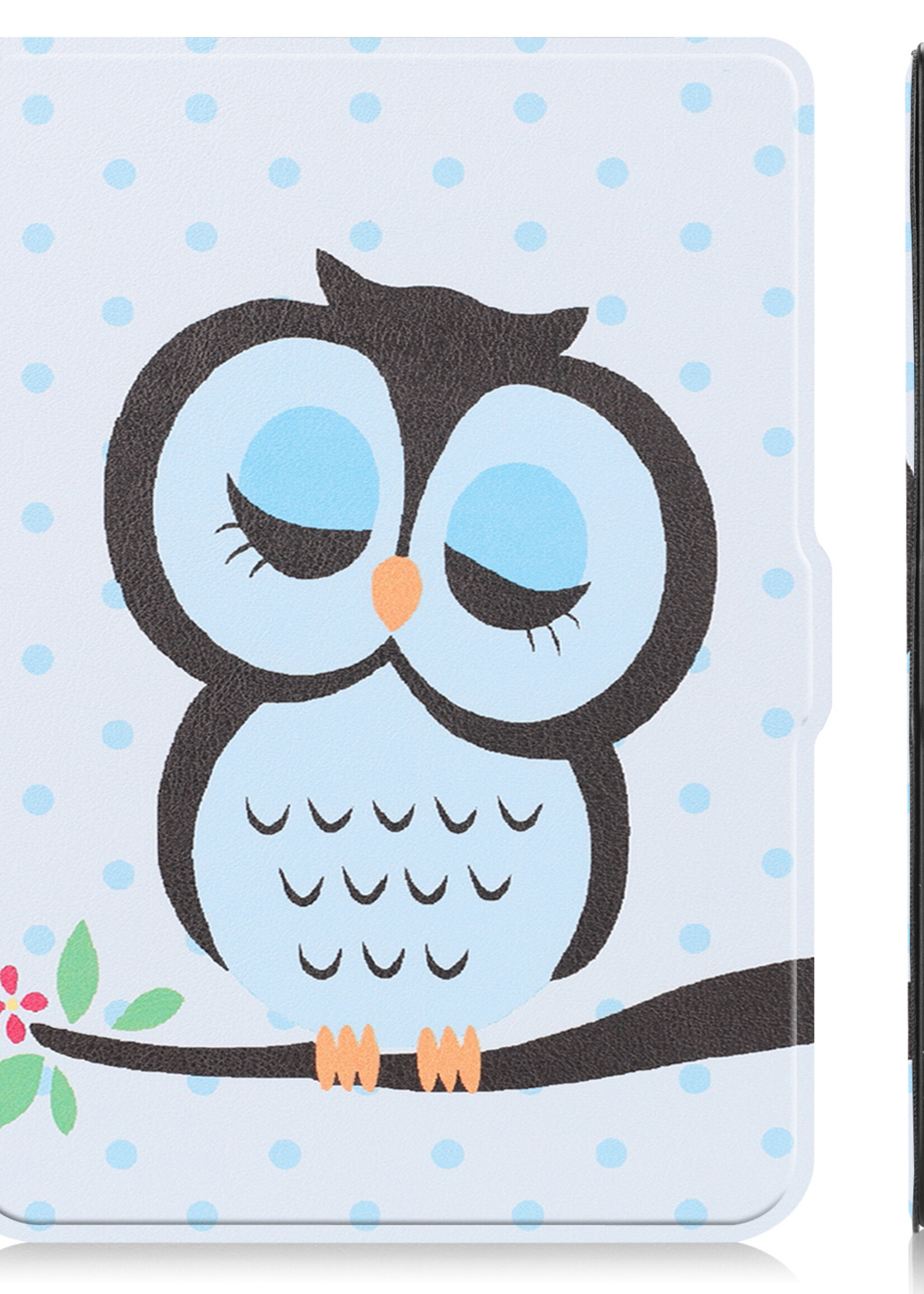 LUQ Hoesje Geschikt voor Kobo Clara HD Hoes Bescherm Hoesje Case Luxe Sleep Cover Met Screenprotector - Uil