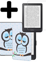 LUQ LUQ Kobo Clara HD Hoesje Met Screenprotector - Uil