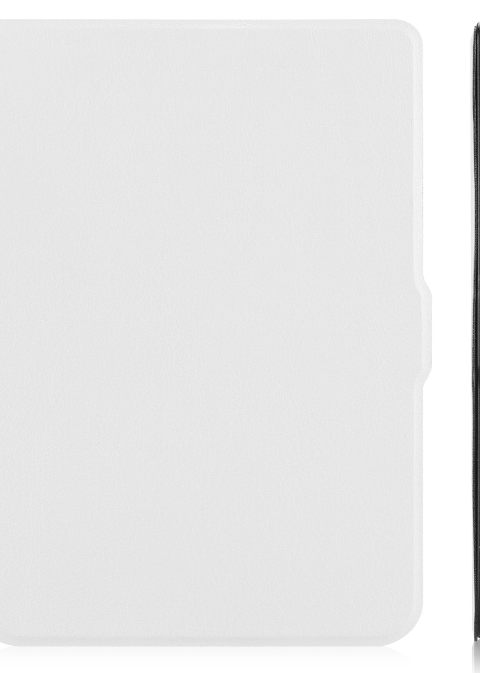 LUQ Hoesje Geschikt voor Kobo Clara HD Hoes Bescherm Hoesje Case Luxe Sleep Cover Met Screenprotector - Wit