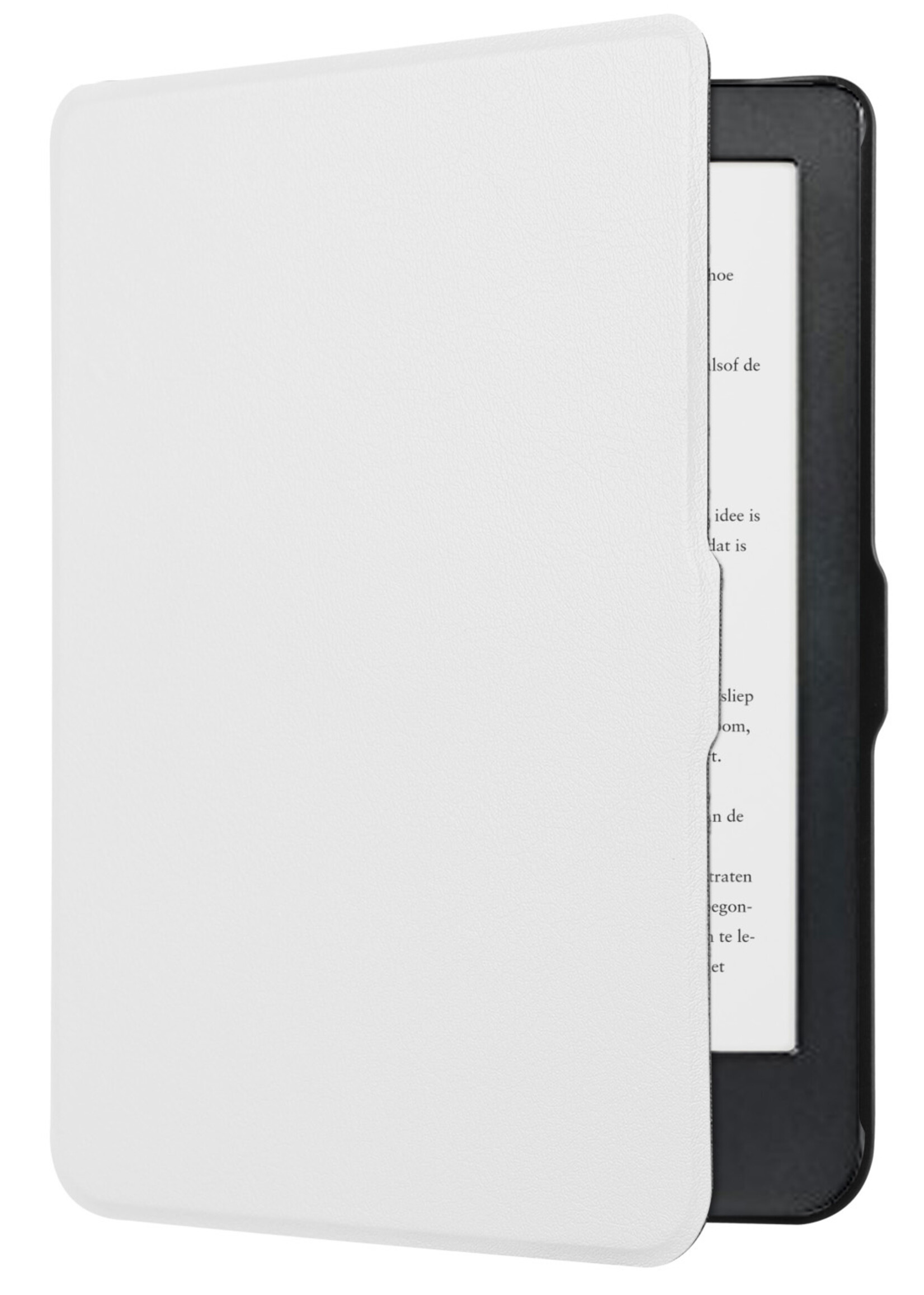 LUQ Hoesje Geschikt voor Kobo Clara HD Hoes Bescherm Hoesje Case Luxe Sleep Cover Met Screenprotector - Wit