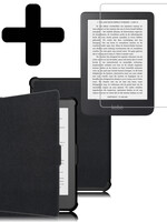 LUQ LUQ Kobo Clara HD Hoesje Met Screenprotector - Zwart