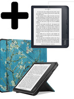 LUQ LUQ Kobo Libra 2 Hoesje Met Screenprotector - Bloesem