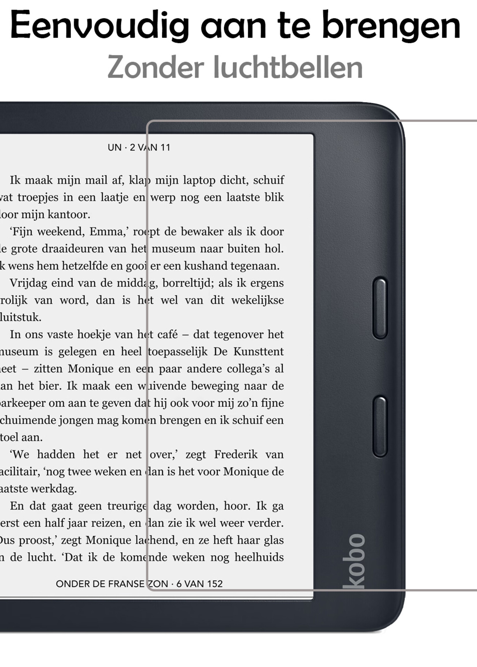 LUQ Hoesje Geschikt voor Kobo Libra 2 Hoes Bescherm Hoesje Case Luxe Sleep Cover Met Screenprotector - Donkergroen