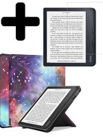LUQ LUQ Kobo Libra 2 Hoesje Met Screenprotector - Galaxy