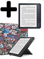 LUQ LUQ Kobo Libra 2 Hoesje Met Screenprotector - Graffity