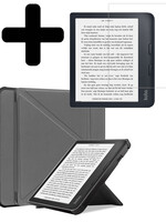 LUQ LUQ Kobo Libra 2 Hoesje Met Screenprotector - Grijs