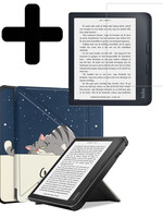 LUQ LUQ Kobo Libra 2 Hoesje Met Screenprotector - Kat