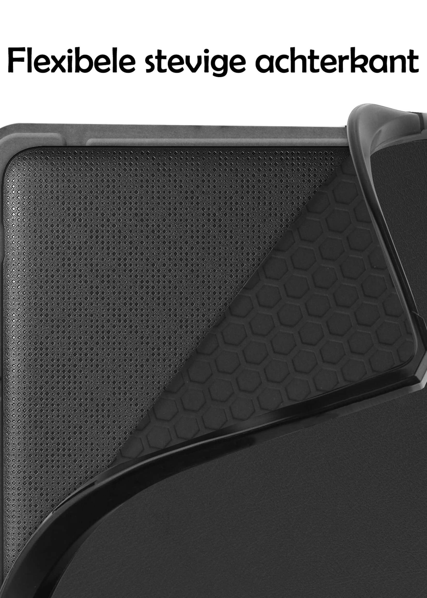 LUQ Hoesje Geschikt voor Kobo Libra 2 Hoes Bescherm Hoesje Case Luxe Sleep Cover Met Screenprotector - Zwart