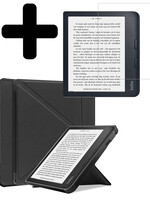 LUQ LUQ Kobo Libra 2 Hoesje Met Screenprotector - Zwart