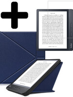 LUQ LUQ Kobo Libra H2O Hoesje Met Screenprotector - Donkerblauw