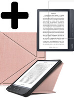 LUQ LUQ Kobo Libra H2O Hoesje Met Screenprotector - Rose Goud