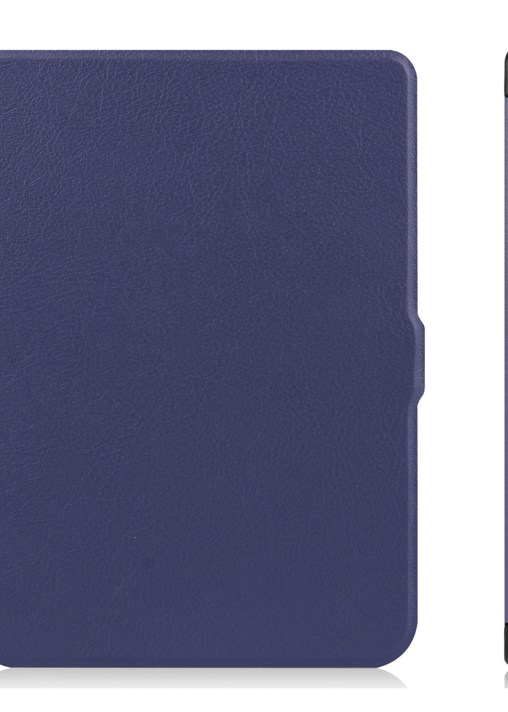 LUQ Hoesje Geschikt voor Kobo Nia Hoes Bescherm Hoesje Case Luxe Sleep Cover Met Screenprotector - Donkerblauw