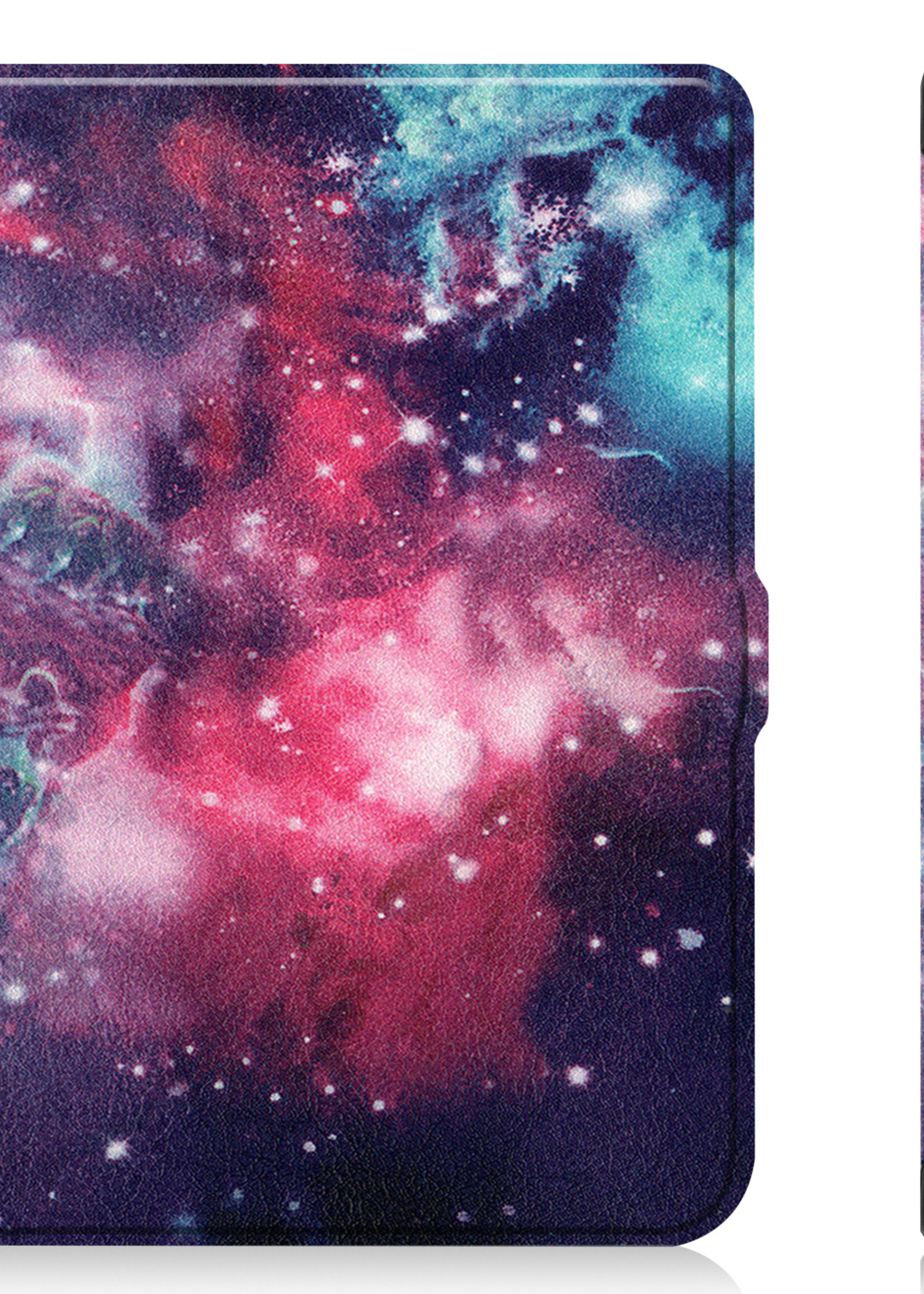 LUQ Hoesje Geschikt voor Kobo Nia Hoes Bescherm Hoesje Case Luxe Sleep Cover Met Screenprotector - Galaxy