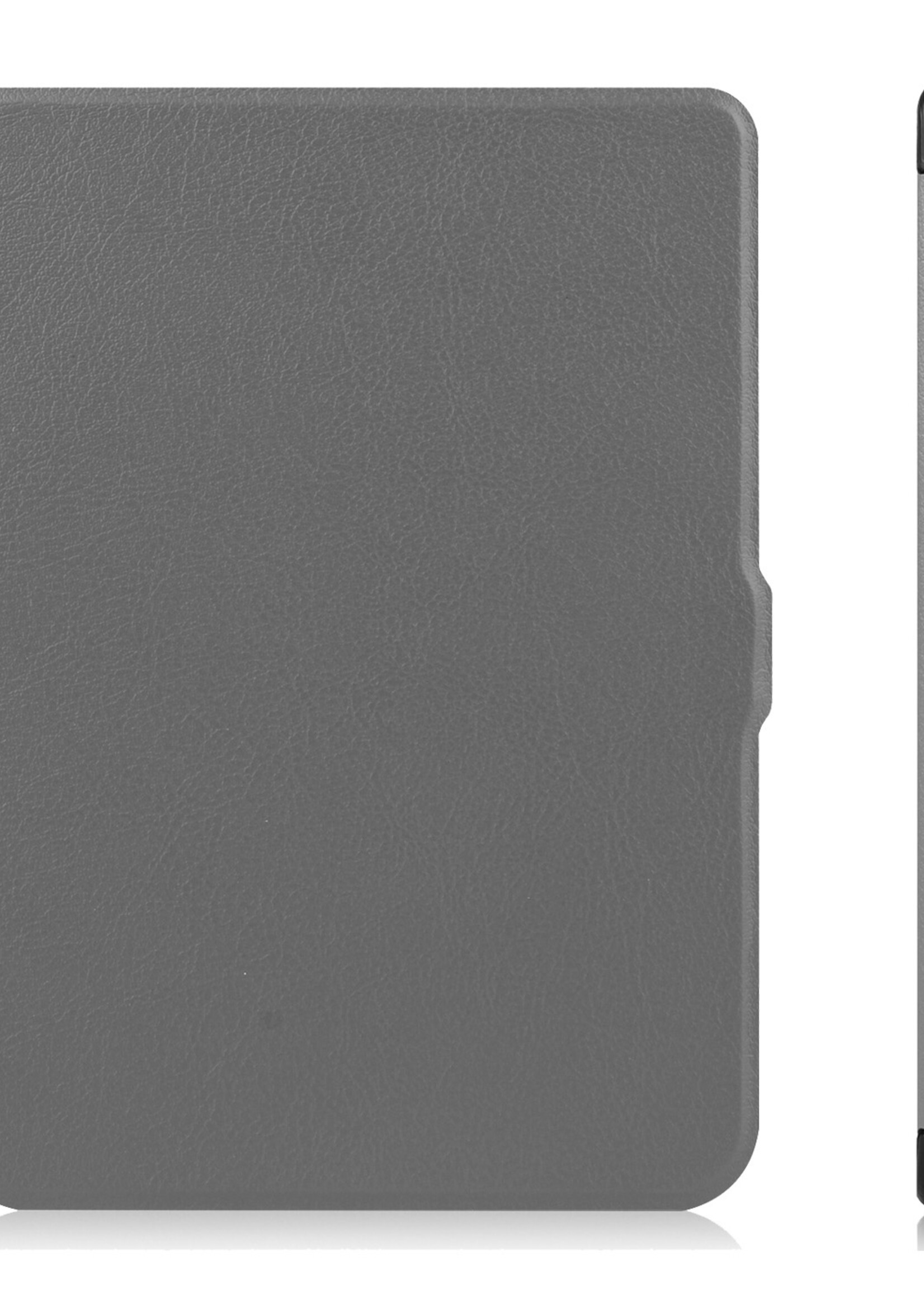 LUQ Hoesje Geschikt voor Kobo Nia Hoes Bescherm Hoesje Case Luxe Sleep Cover Met Screenprotector - Grijs