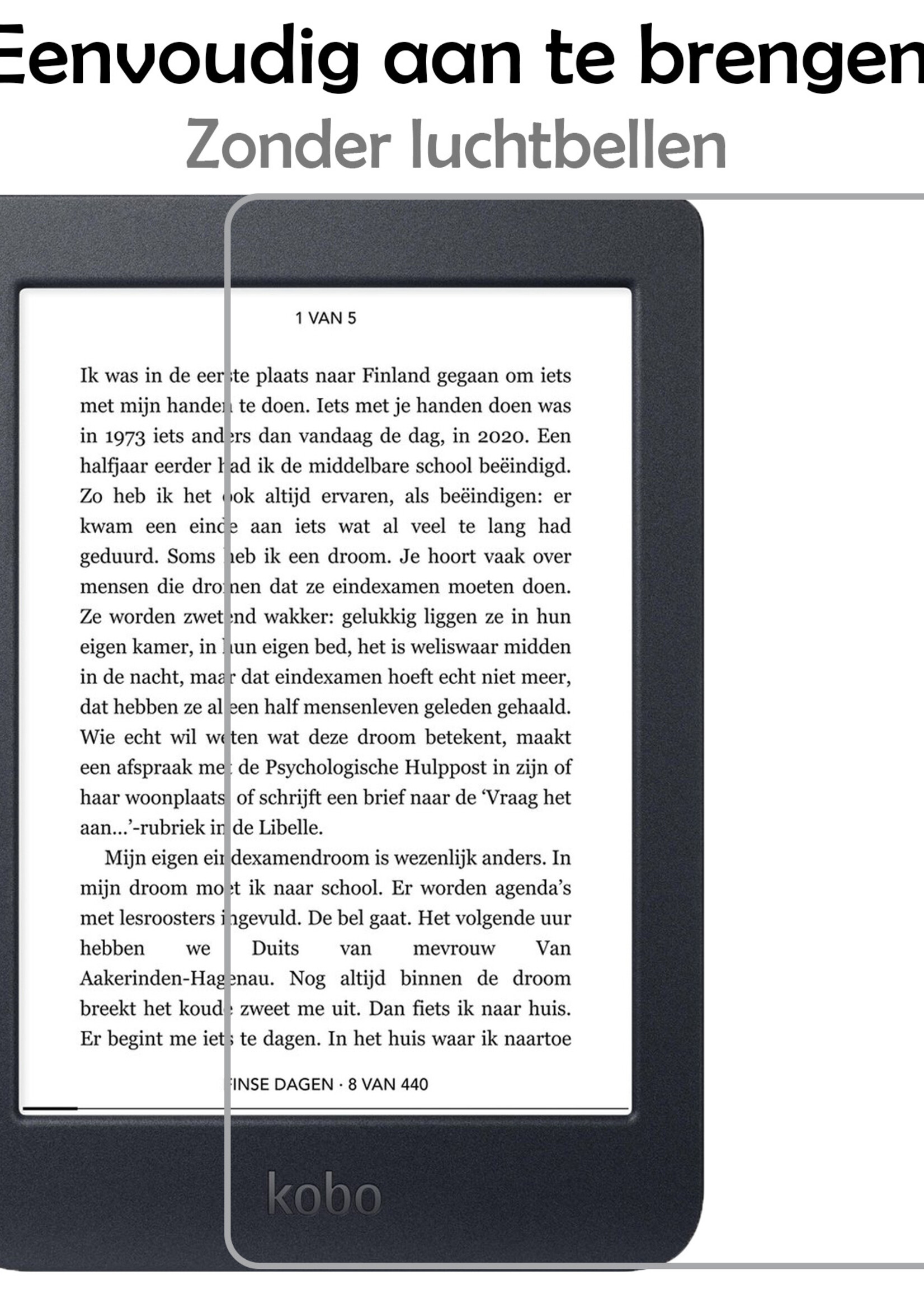 LUQ Hoesje Geschikt voor Kobo Nia Hoes Bescherm Hoesje Case Luxe Sleep Cover Met Screenprotector - Lichtblauw