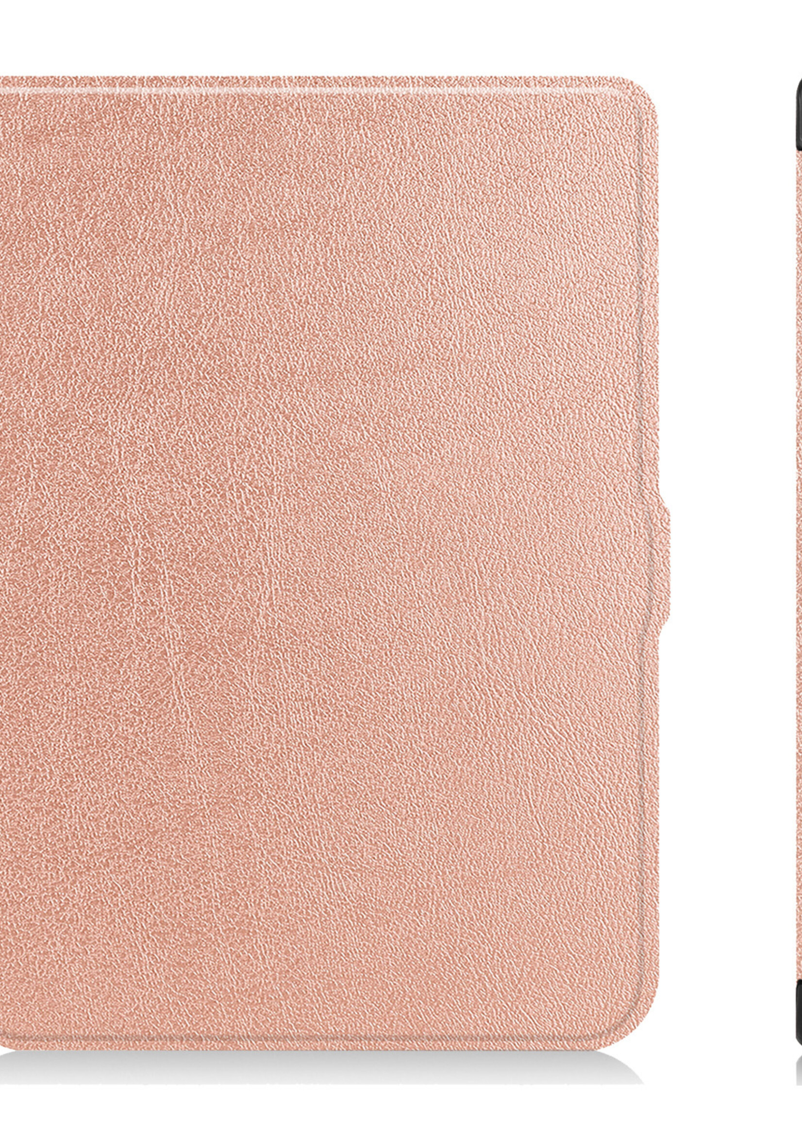 LUQ Hoesje Geschikt voor Kobo Nia Hoes Bescherm Hoesje Case Luxe Sleep Cover Met Screenprotector - Rosé Goud
