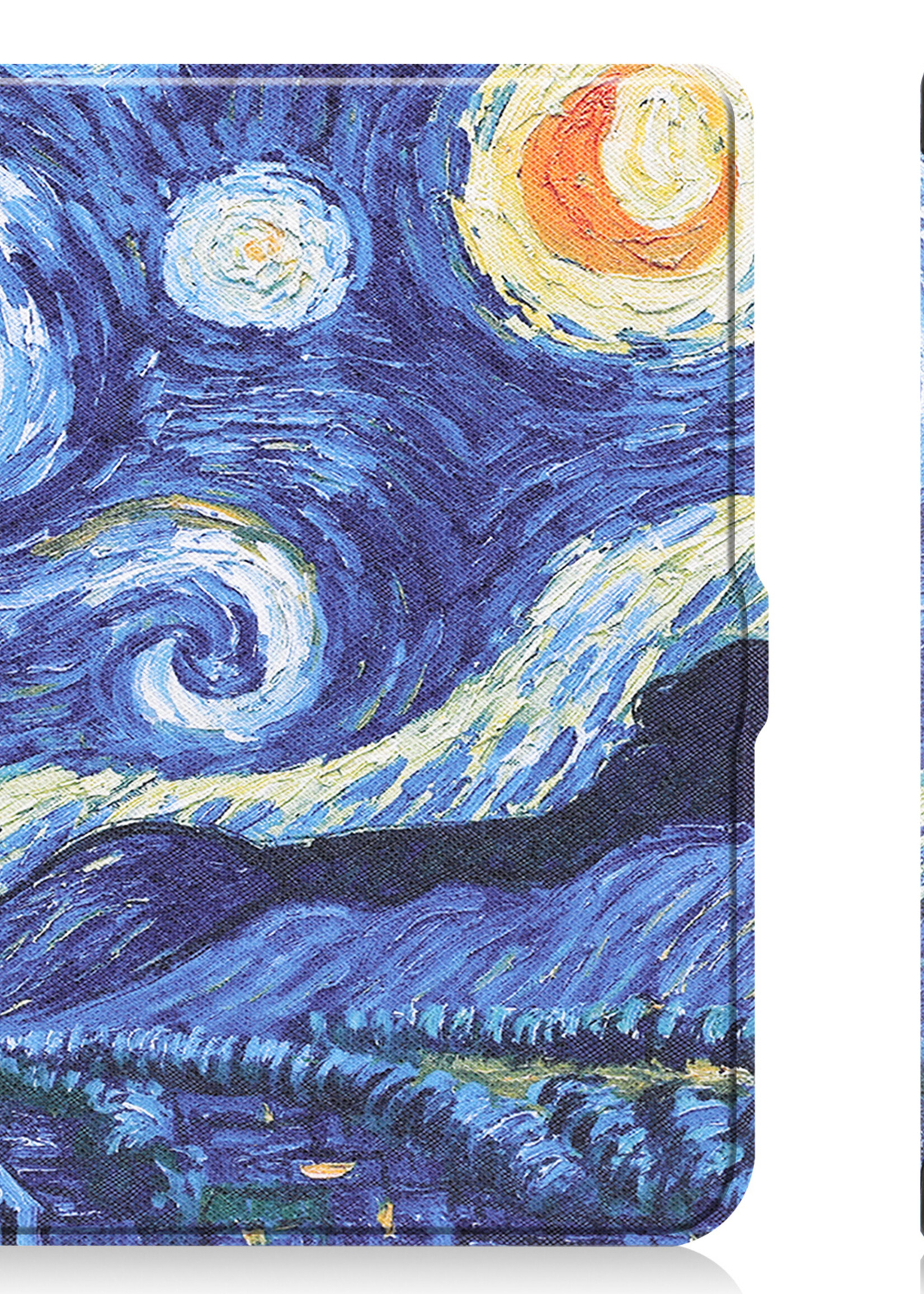 LUQ Hoesje Geschikt voor Kobo Nia Hoes Bescherm Hoesje Case Luxe Sleep Cover Met Screenprotector - Sterrenhemel