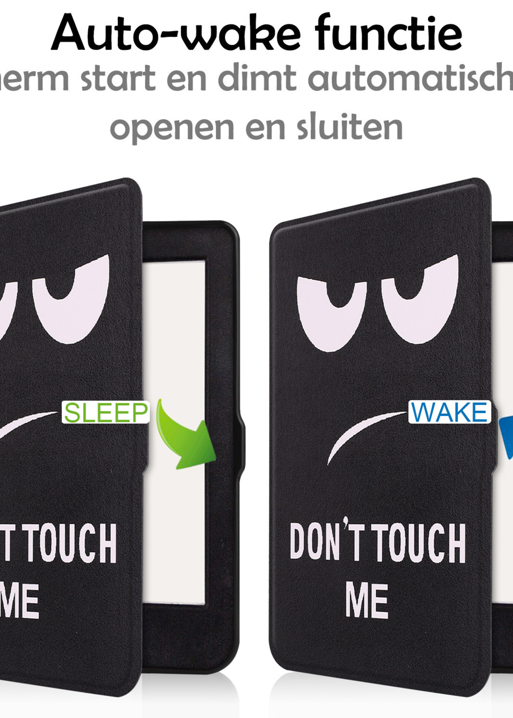 LUQ Hoesje Geschikt voor Kobo Nia Hoes Bescherm Hoesje Case Luxe Sleep Cover Met Screenprotector - Don't Touch Me