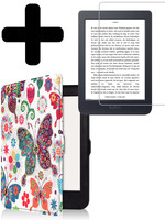 LUQ LUQ Kobo Nia Hoesje Met Screenprotector - Vlinders