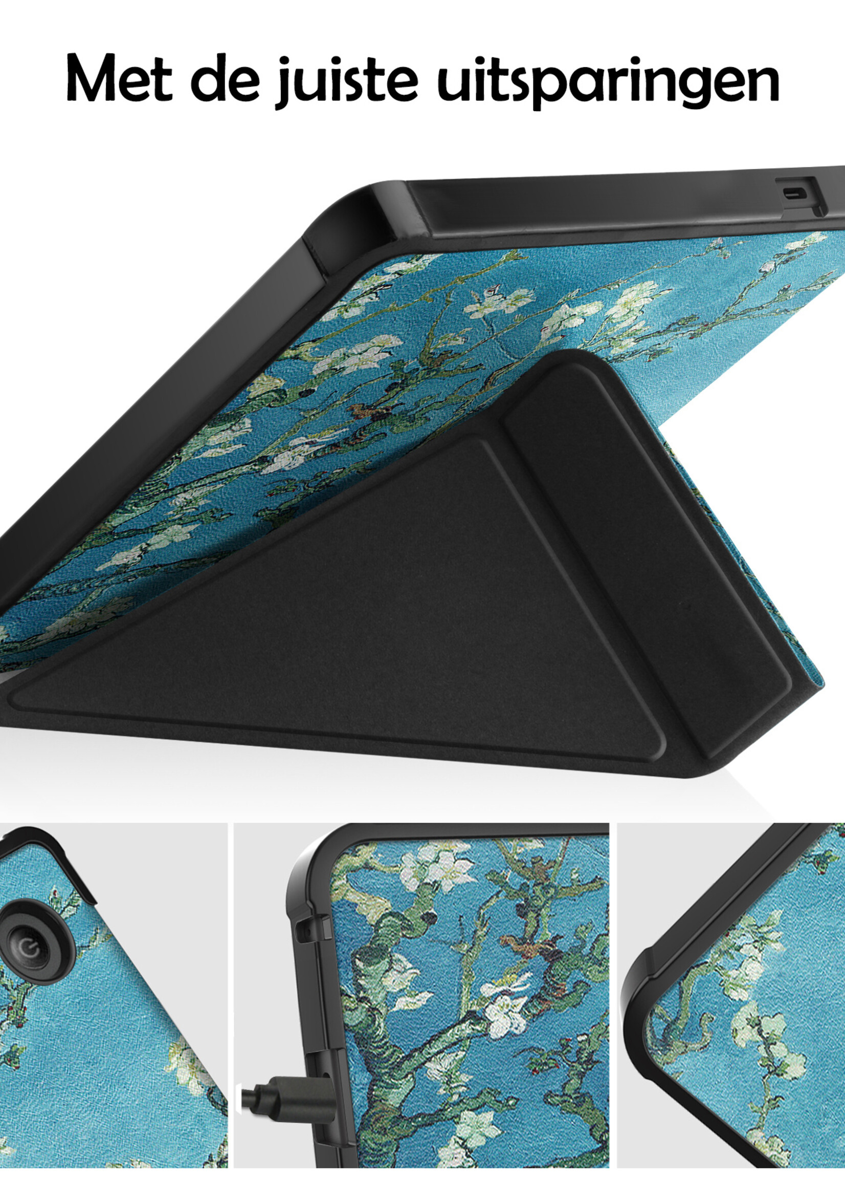 LUQ Hoesje Geschikt voor Kobo Sage Hoes Bescherm Hoesje Case Luxe Sleep Cover Met Screenprotector - Bloesem