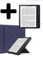 LUQ LUQ Kobo Sage Hoesje Met Screenprotector - Donkerblauw
