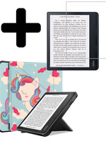 LUQ LUQ Kobo Sage Hoesje Met Screenprotector - Eenhoorn