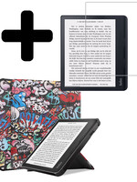 LUQ LUQ Kobo Sage Hoesje Met Screenprotector - Graffity