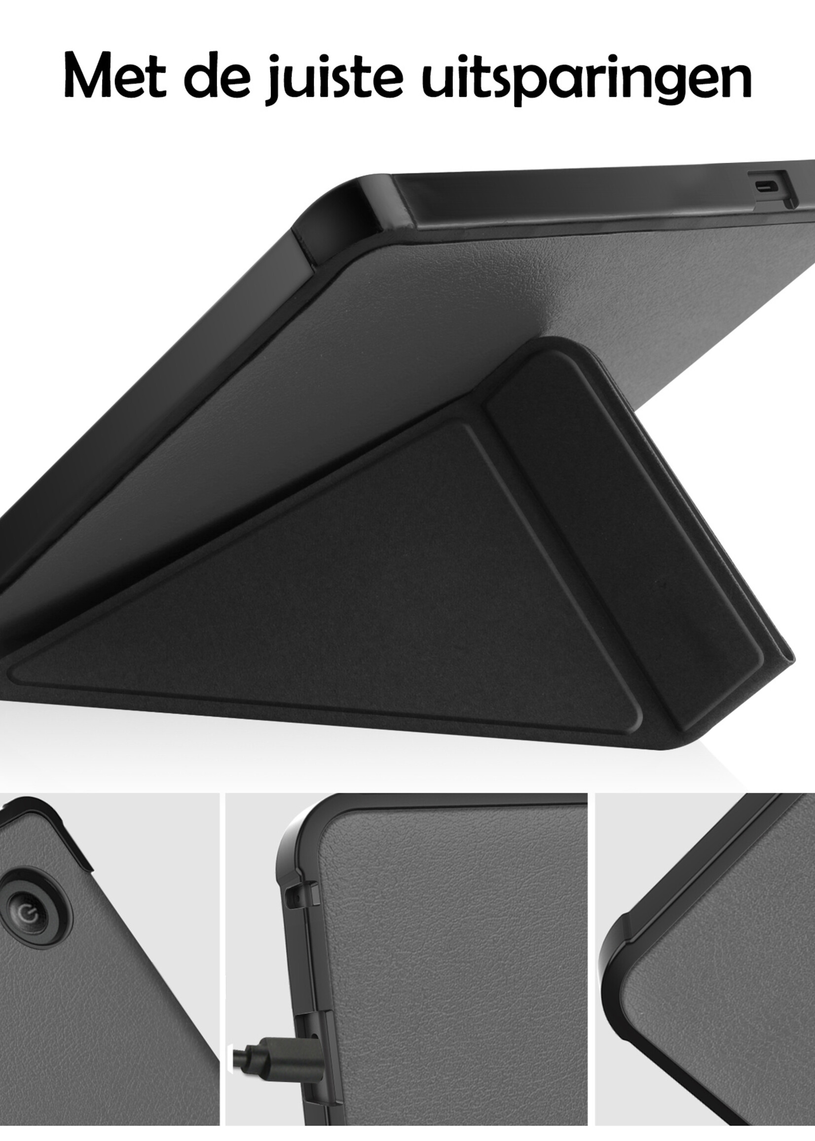 LUQ Hoesje Geschikt voor Kobo Sage Hoes Bescherm Hoesje Case Luxe Sleep Cover Met Screenprotector - Grijs